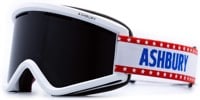 Ashbury Blackbird Goggles + Bonus Lens - stuntman/dark smoke + yellow lens