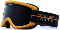 Ashbury Warlock Goggles + Bonus Lens - heist/dark smoke lens + yellow lens