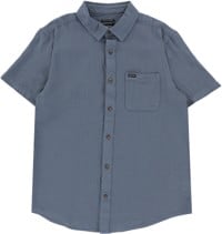 Brixton Charter Organic Cotton Linen Blend S/S Shirt - azure blue