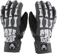 Crab Grab Five Gloves - bones reflective