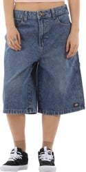 Dickies Women's Carpenter Shorts - rinsed blue fade