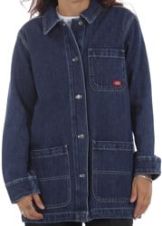 Dickies Women's Chore Coat Jacket - mid wash