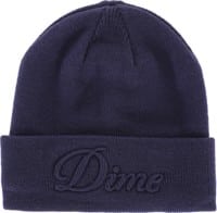 Dime Cursive Fold Beanie - navy