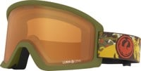 Dragon DX3 L OTG Goggles - leafy camo/lumalens amber lens