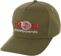 Frog Trash Talk Snapback Hat - army green