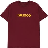 GX1000 OG Logo T-Shirt - burgundy/yellow