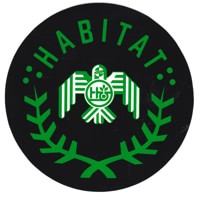 Habitat Raptor Wreath Sticker - black