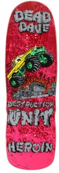 Heroin Dead Dave Knock Off 10.1 Skateboard Deck - red