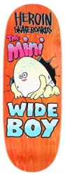 Heroin Mini Wide Boy 10.5 Skateboard Deck - orange