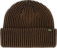 Krooked Eyes Clip Beanie - brown/black/yellow