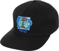 Krooked Moonsmiley Snapback Hat - black