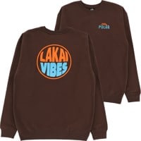 Lakai Lakai x Poler Vibes Crew Sweatshirt - chocolate