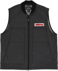 Manastash Patched Logo Work Vest Jacket - black