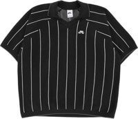 Nike SB Stripe Sweater Polo Shirt - black/sail/black