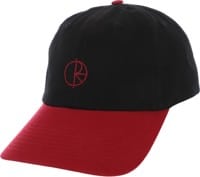 Polar Skate Co. Stroke Logo Strapback Hat - black/red currant