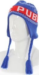 Public Racer Ear Flap Beanie - blue