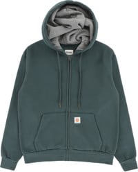 Rhythm Thermal Fleece Zip Hoodie - dark pine