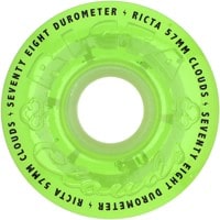 Ricta Cloud Cruiser Skateboard Wheels - transparent green glow (78a)