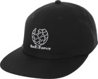 Sci-Fi Fantasy Puzzle Globe Snapback Hat - black