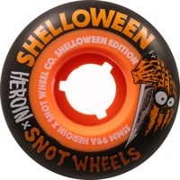 Snot Heroin x Snot Shelloween OG Shape Skateboard Wheels - black/orange core (99a)