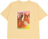 Tactics Women's Horses Horses Boxy T-Shirt - pale yellow