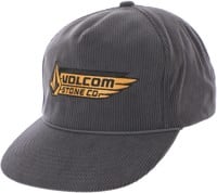 Volcom Greased It Strapback Hat - asphalt black