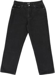 Welcome Immortal Loose Straight Denim Jeans - washed black
